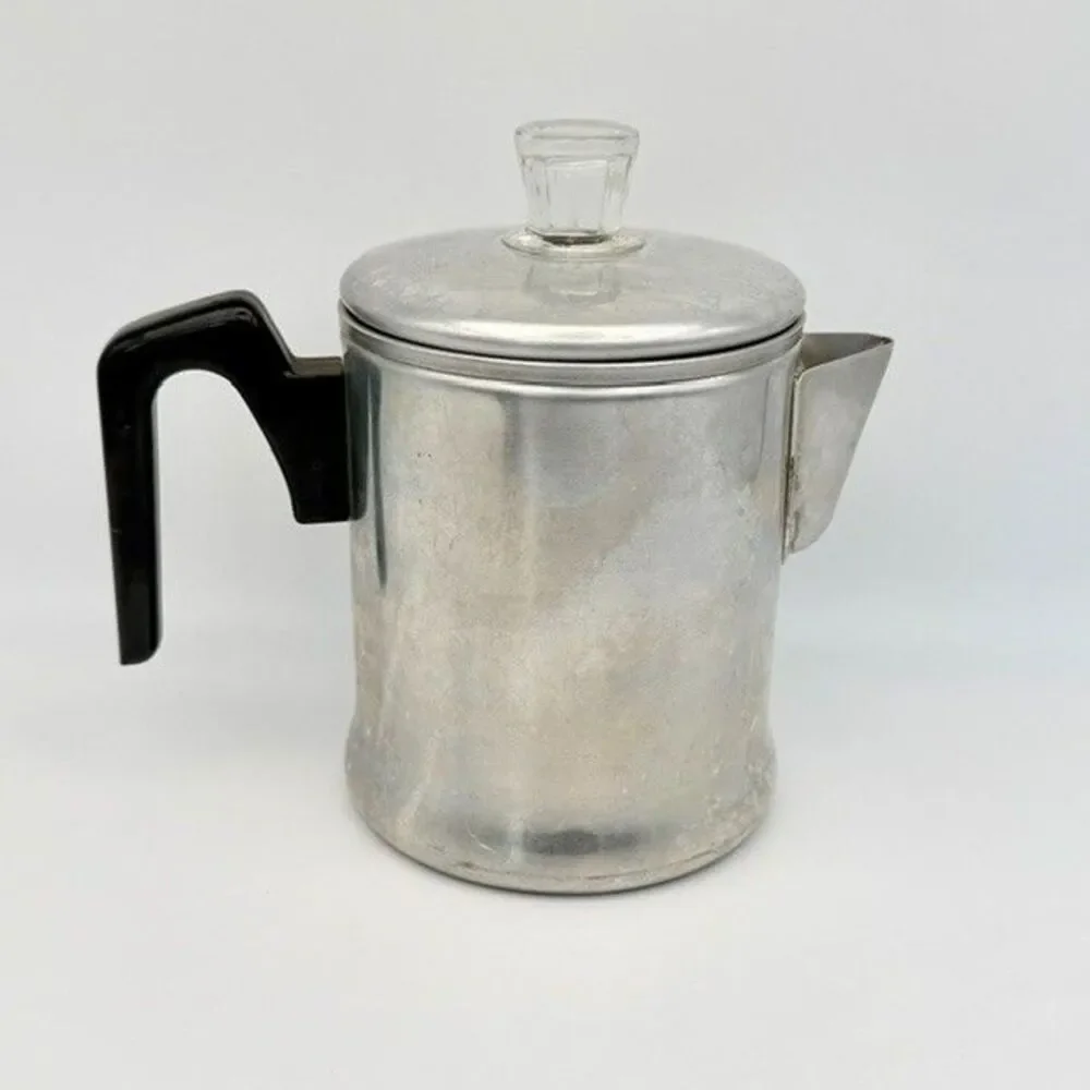 Vintage Century Aluminum Ware Stove Top Coffee Pot Percolator 5 Cup Camping USA